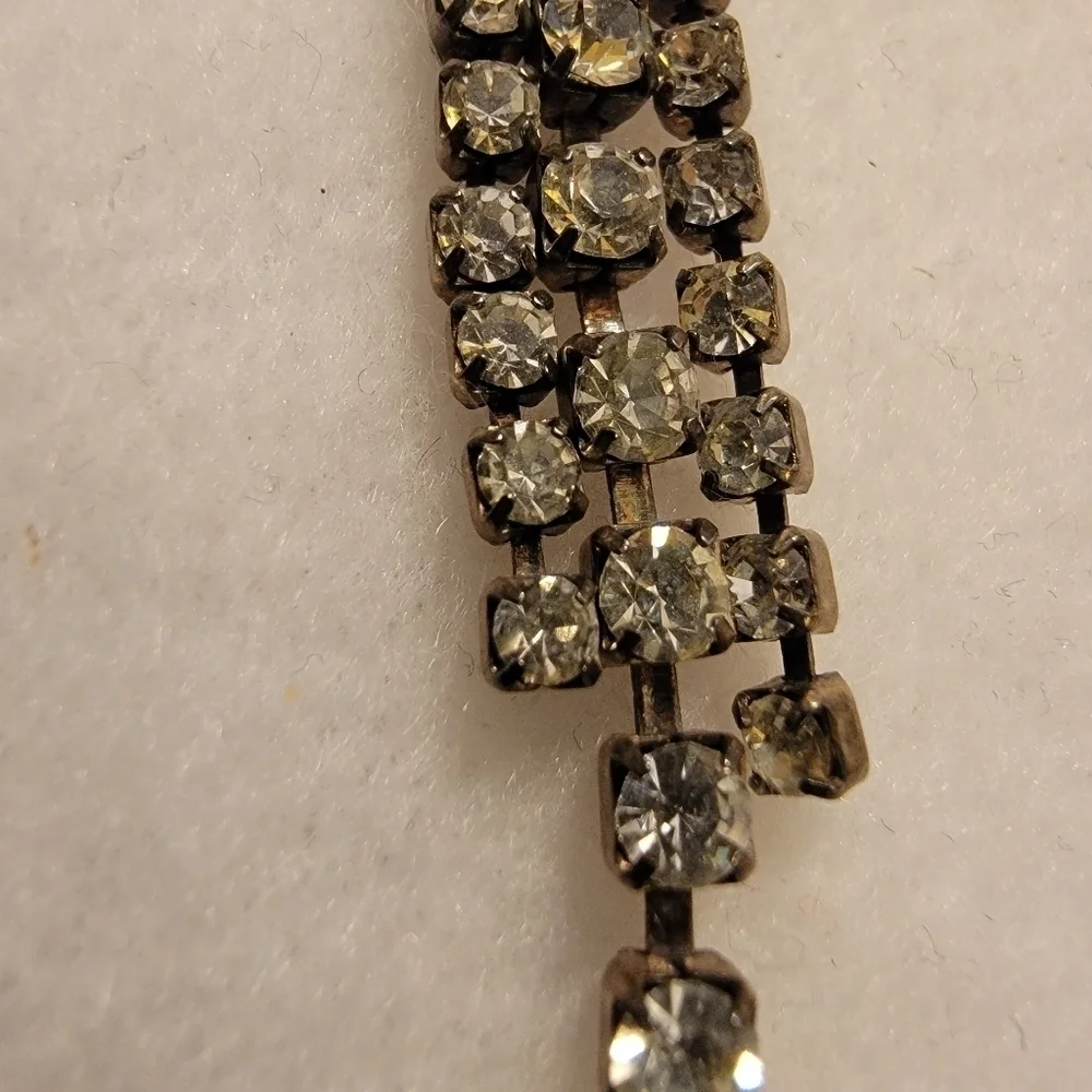 Vintage rhinestone earrings.
